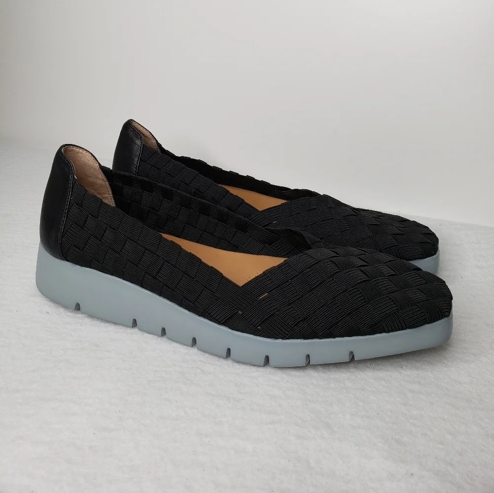 Corso Como Illana Black Stretch Weaved Slip On Comfort Loafers/Sneakers …